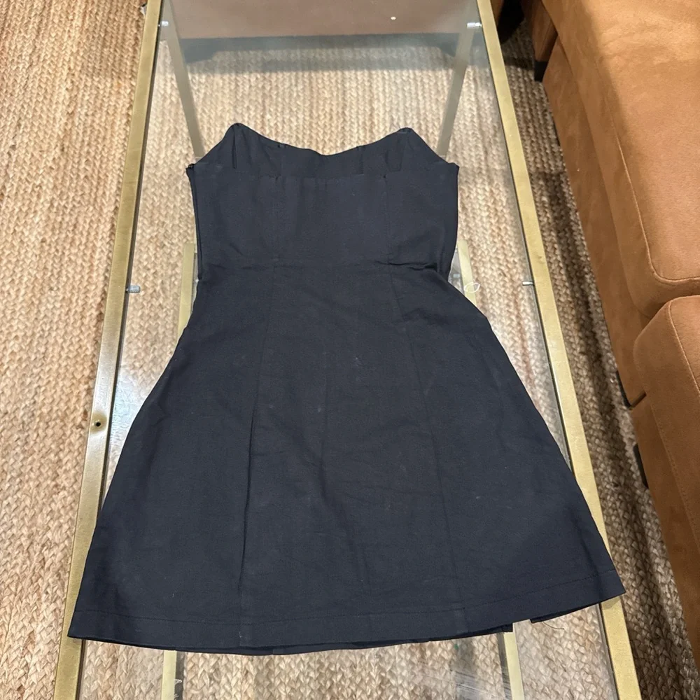 White Fox Boutique Strapless Black Mini Dress | Size S - Picture 6 of 8